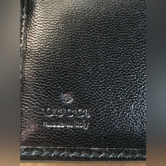 Gucci Vintage Black Leather Wallet with Unbranded Crossbody Strap - Picture 5 of 14